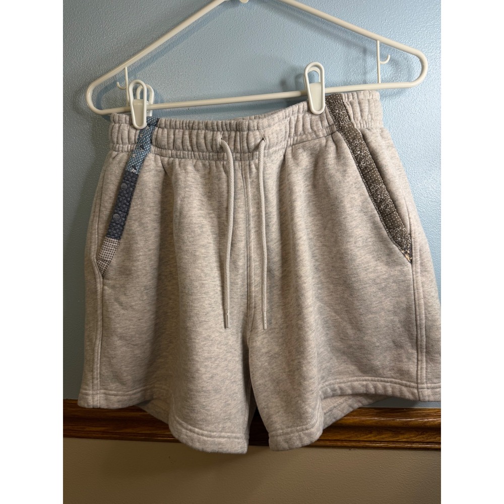 Abercrombie & Fitch Soft Essentials Patchwork Sweat Shorts Heather Grey XS